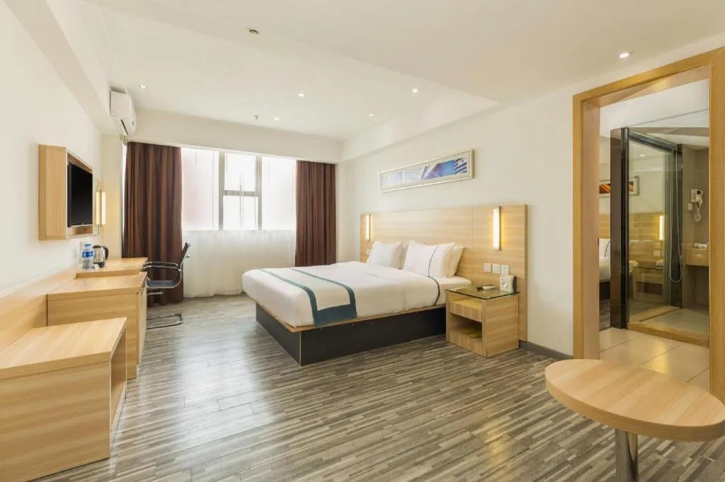 Bed in City Comfort Inn Zhaoqing Qixingyan Scenic Area Xinghu Archway