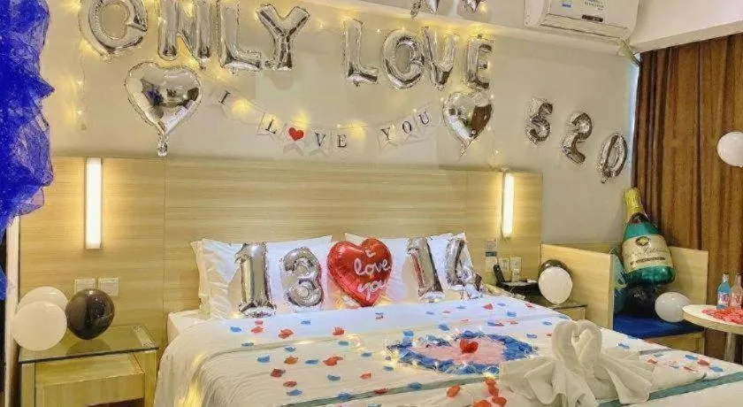 Bed in City Comfort Inn Zhaoqing Qixingyan Scenic Area Xinghu Archway