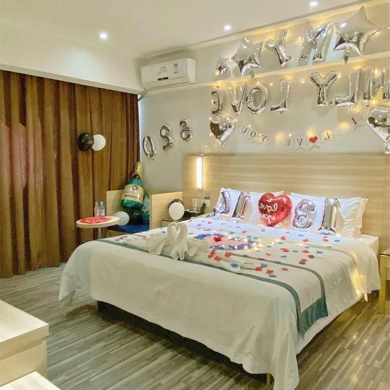 Bed in City Comfort Inn Zhaoqing Qixingyan Scenic Area Xinghu Archway