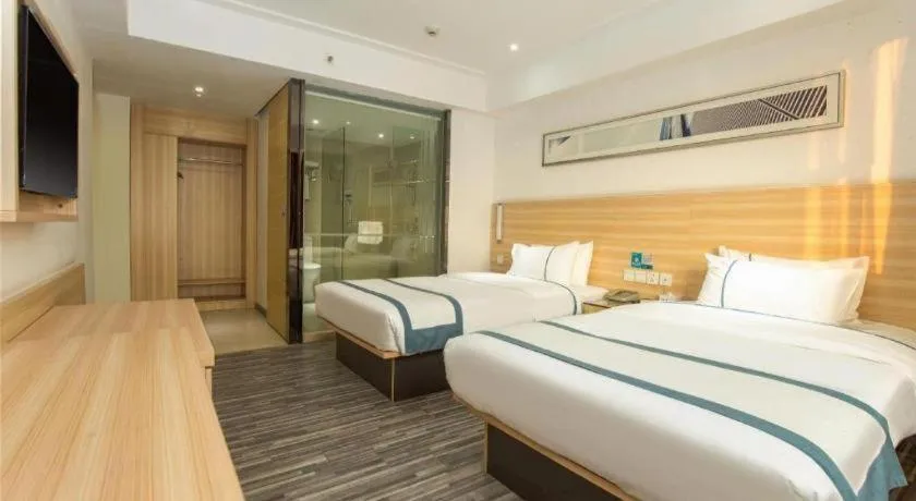 Bed in City Comfort Inn Zhaoqing Qixingyan Scenic Area Xinghu Archway