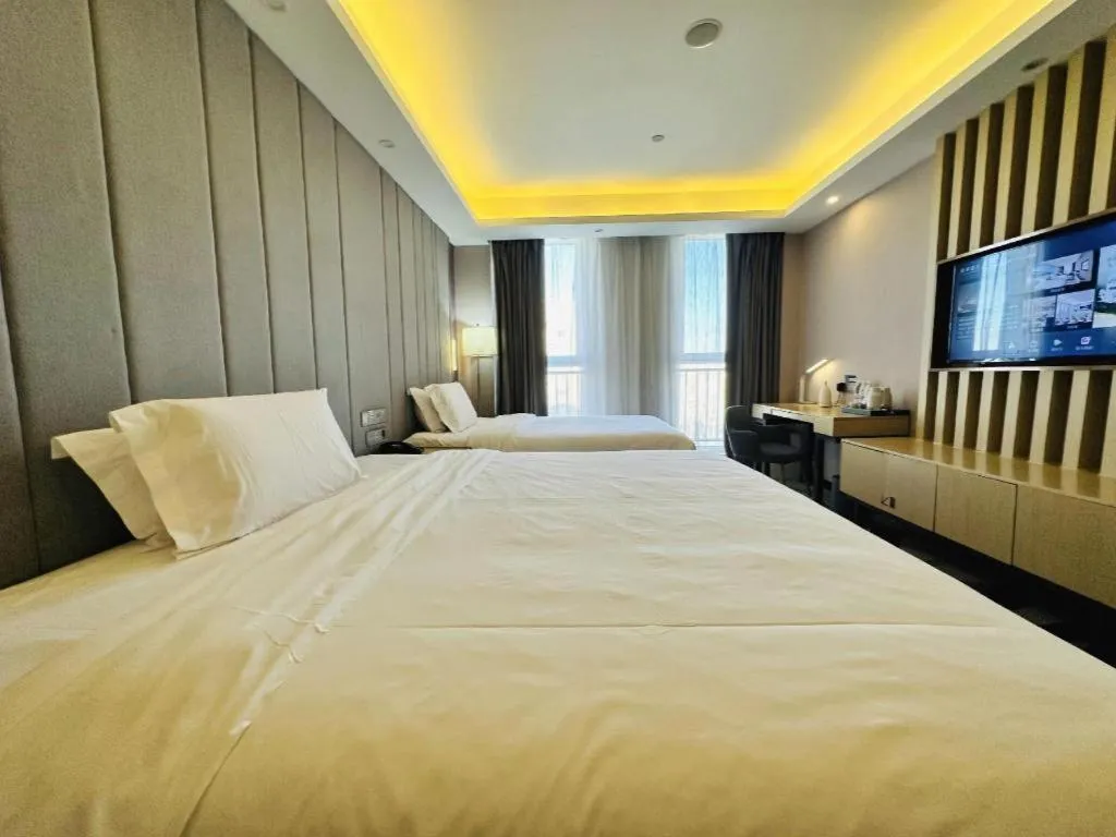 Bed in Lavande Hotels Tianjin Huaming Binhai International Airport