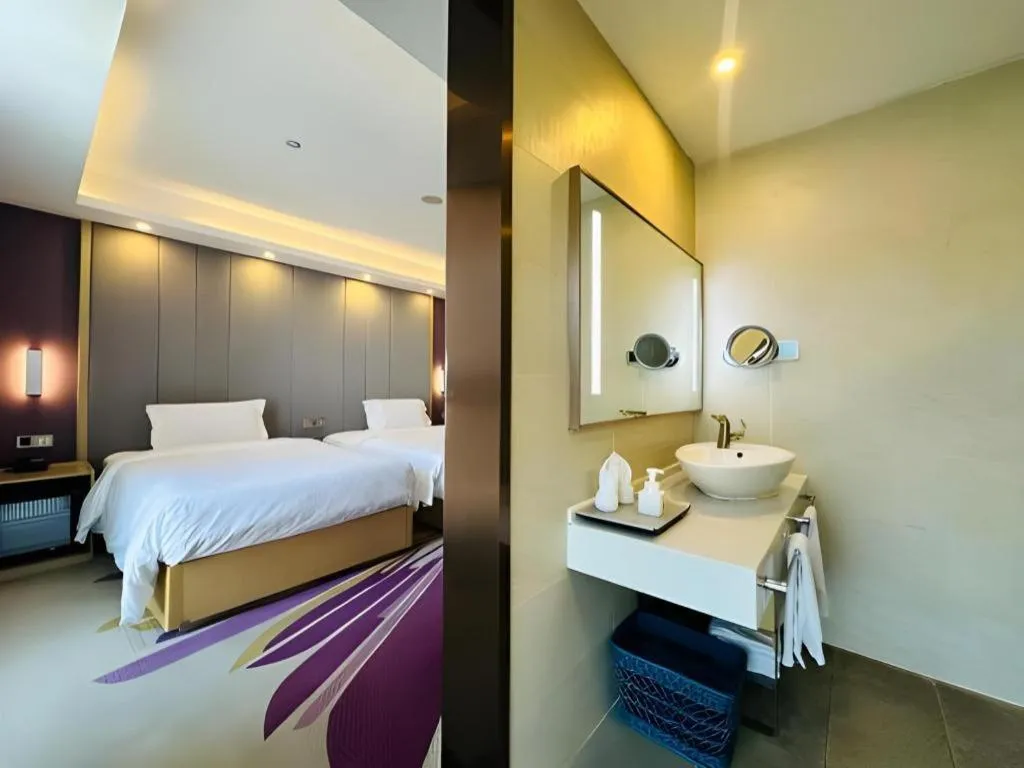 Bed in Lavande Hotels Tianjin Huaming Binhai International Airport