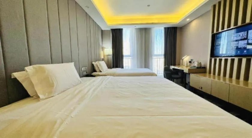 Bed in Lavande Hotels Tianjin Huaming Binhai International Airport