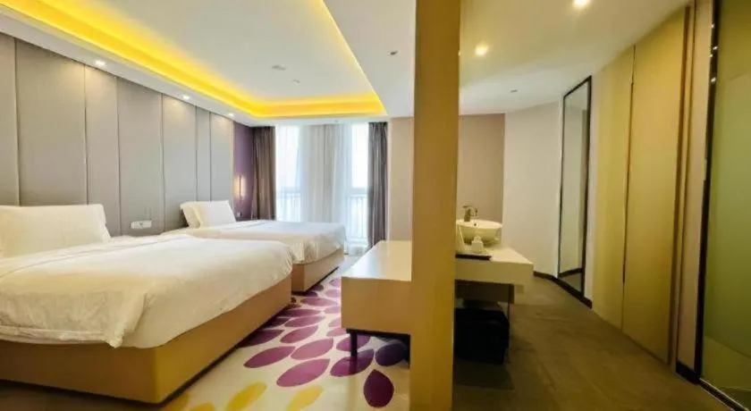 Bed in Lavande Hotels Tianjin Huaming Binhai International Airport