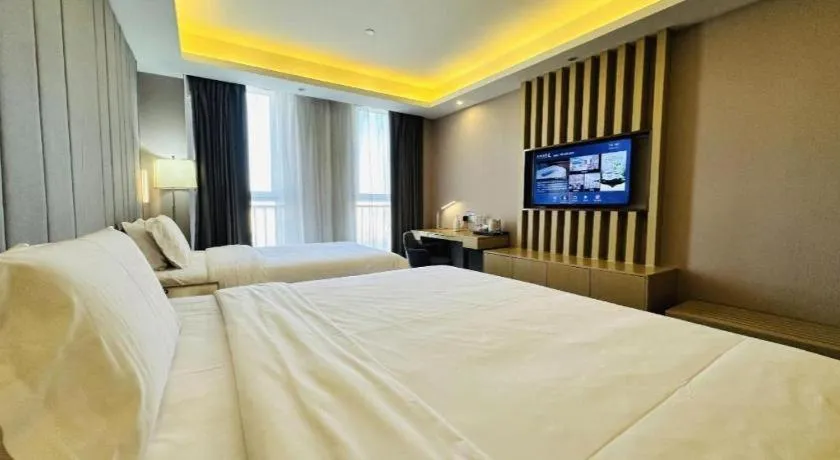 Bed in Lavande Hotels Tianjin Huaming Binhai International Airport