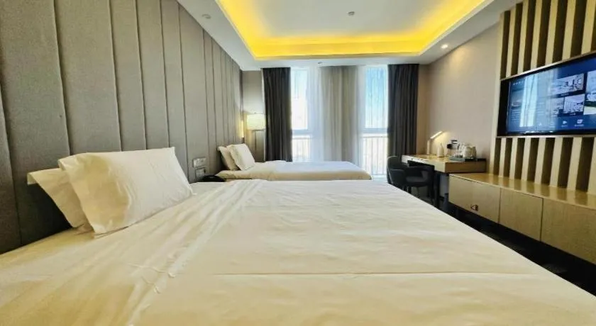 Bed in Lavande Hotels Tianjin Huaming Binhai International Airport