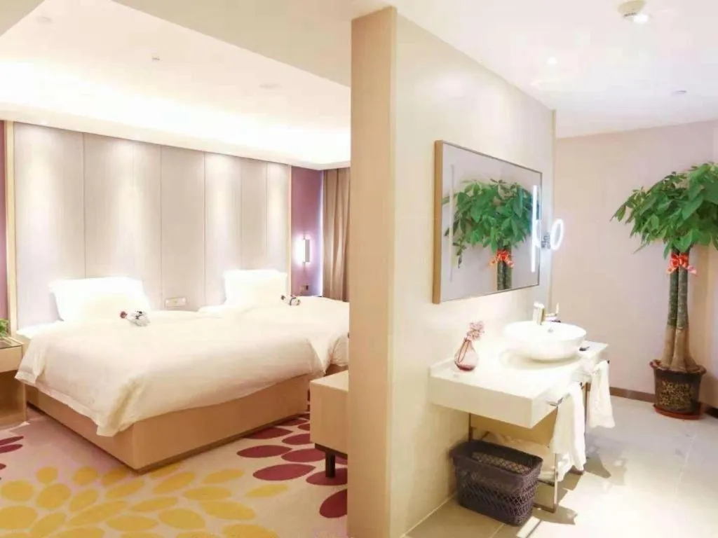 Bed in Lavande Hotels Tianjin Huaming Binhai International Airport