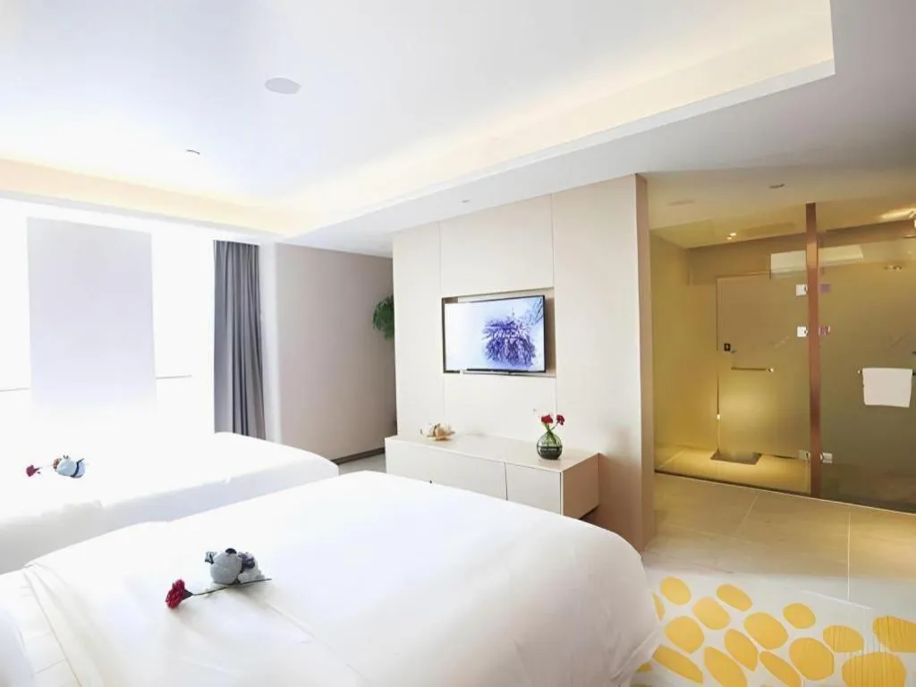 Bed in Lavande Hotels Tianjin Huaming Binhai International Airport