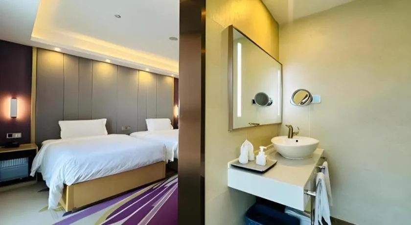 Bed in Lavande Hotels Tianjin Huaming Binhai International Airport