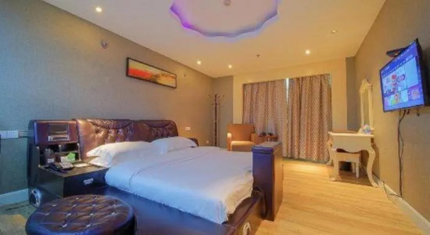 Bed in Borrman Hotel Guangzhou Tianhe Tangdong Subway Station Convention and Exhibition Center