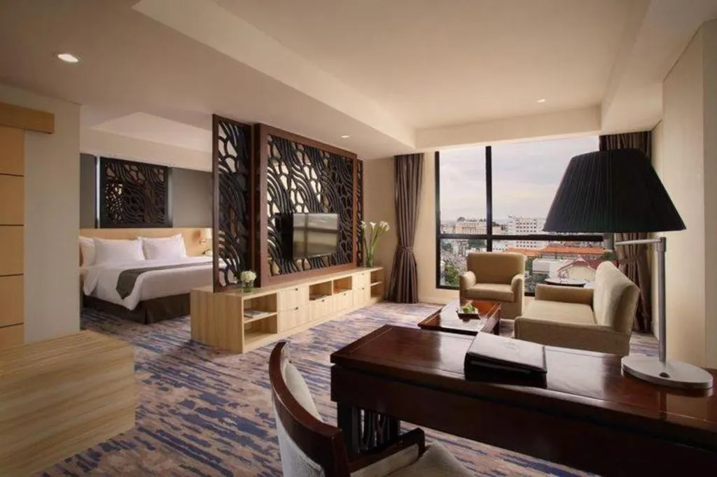 Bed in Hotel Grandhika Pemuda