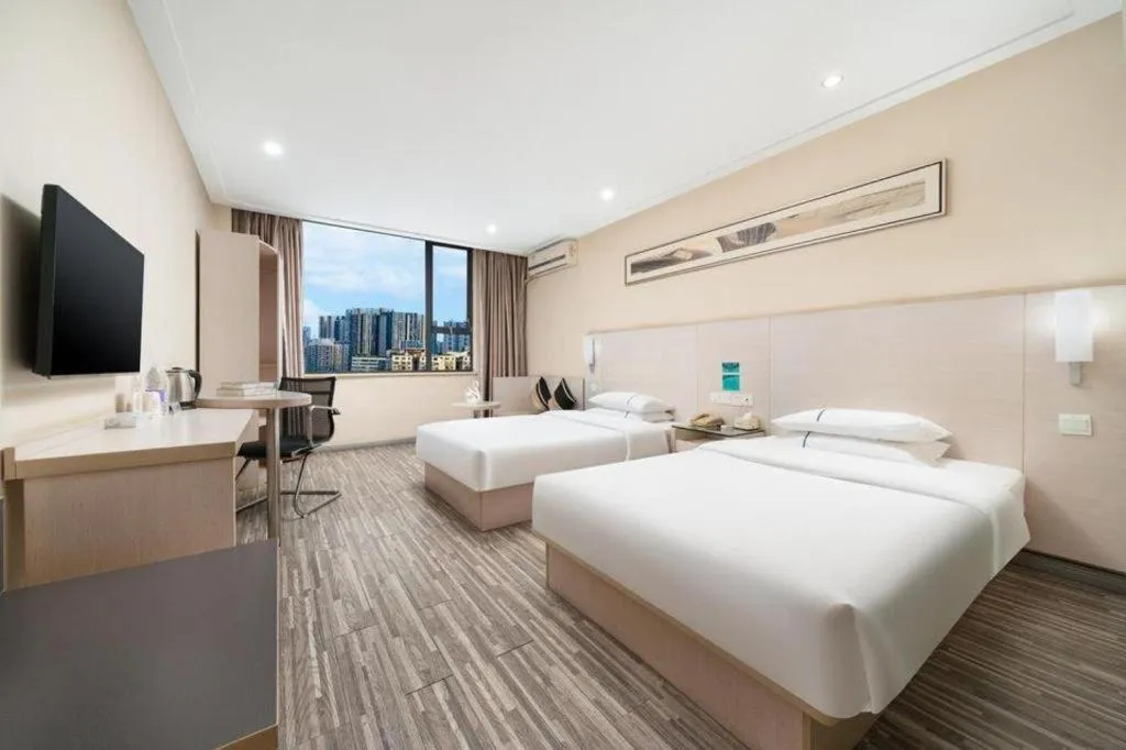 Bed in City Comfort Inn Nanning Guangxi University Xiuling Road Metro Station