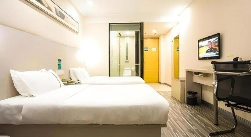 Bed in City Comfort Inn Nanning Guangxi University Xiuling Road Metro Station