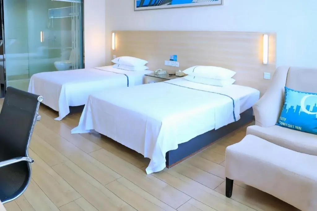 Bed in City Comfort Inn Jingzhou Ancient City Taiyue Road