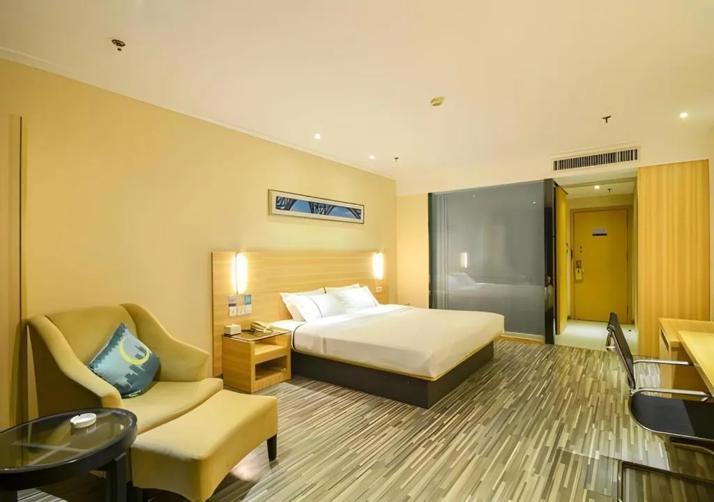 Bed in City Comfort Inn Jingzhou Ancient City Taiyue Road