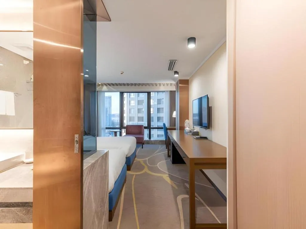 Bed in Dalian Bohai Pearl Hotel