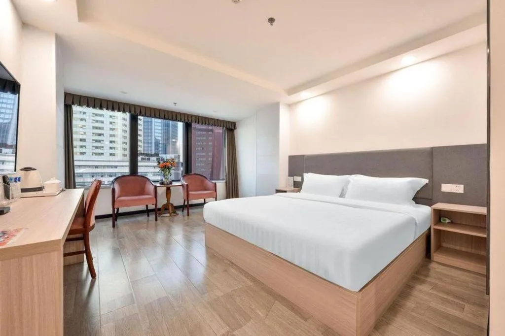 Bed in Dalian Bohai Pearl Hotel