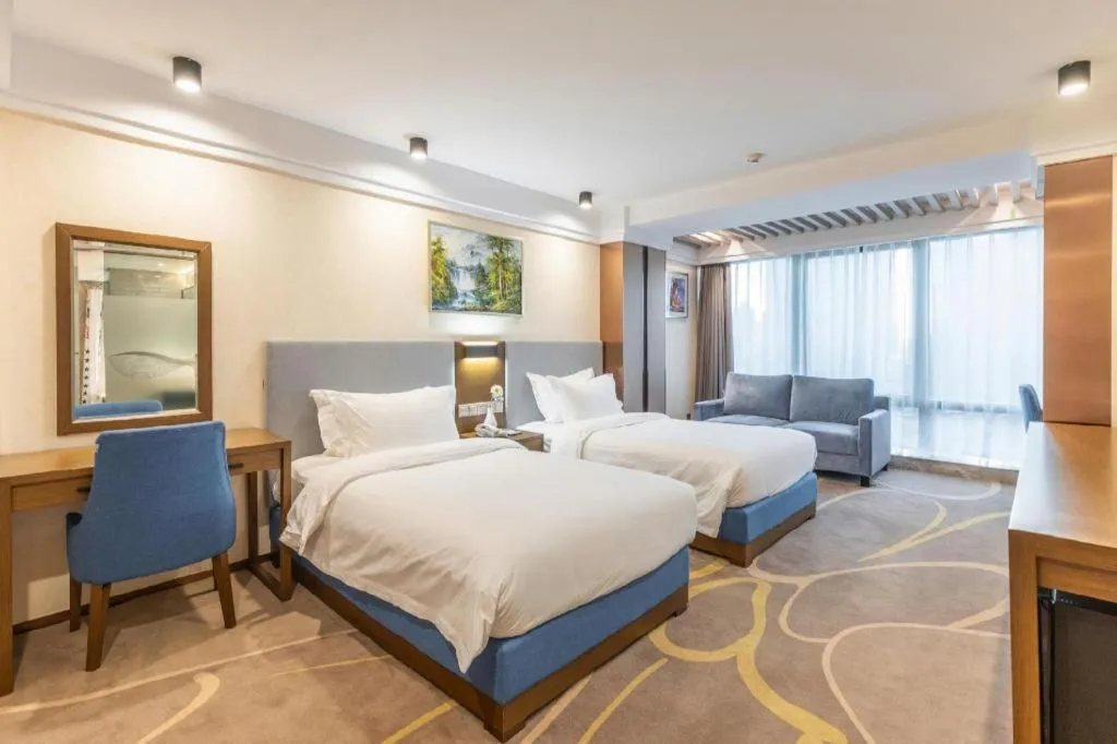 Bed in Dalian Bohai Pearl Hotel