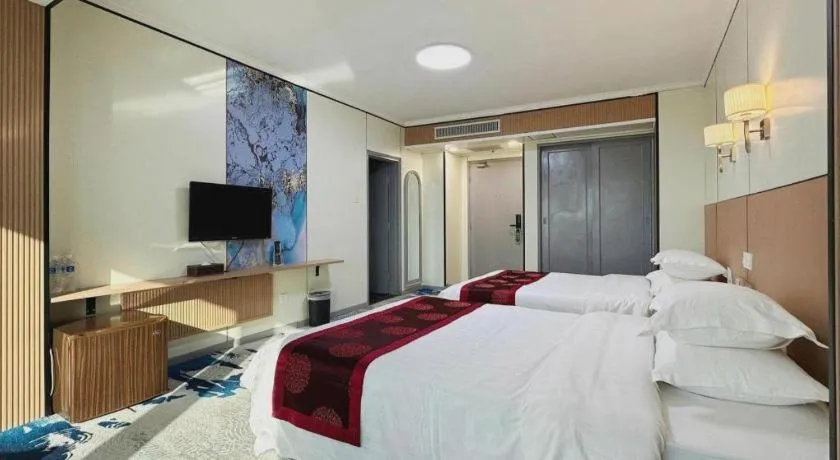 Bed in Dalian Bohai Pearl Hotel