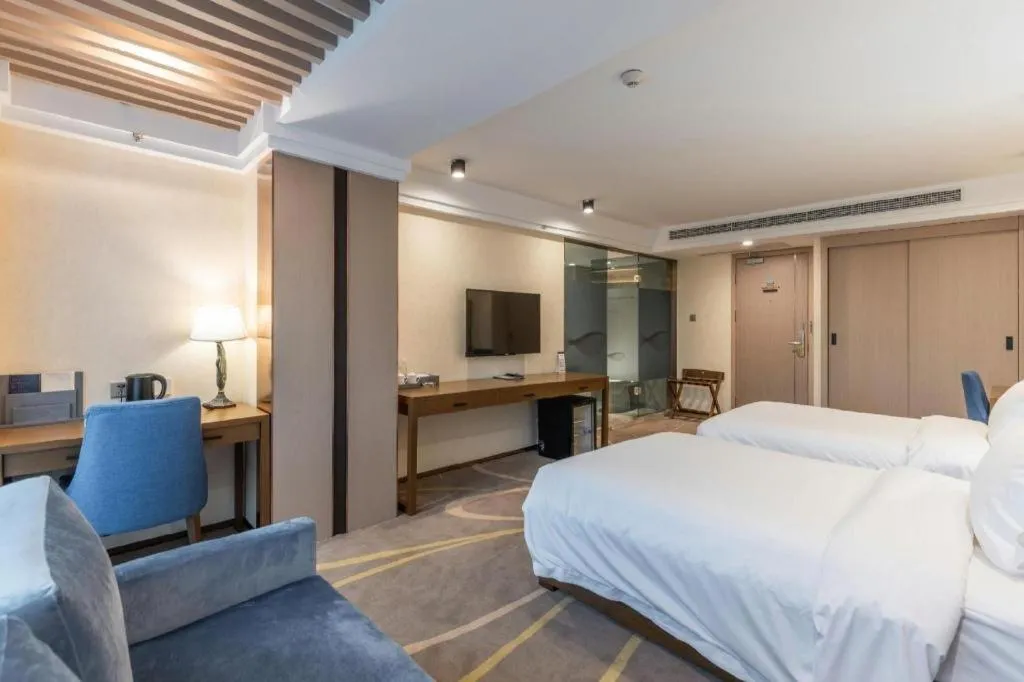 Bed in Dalian Bohai Pearl Hotel