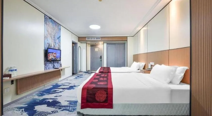 Bed in Dalian Bohai Pearl Hotel