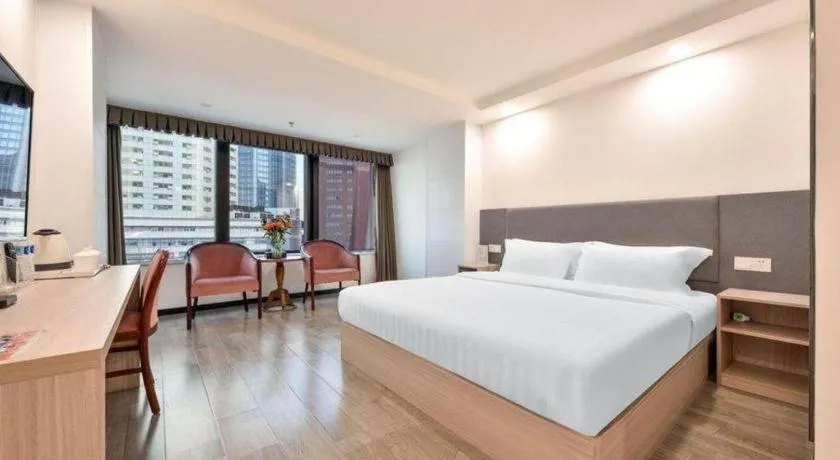 Bed in Dalian Bohai Pearl Hotel