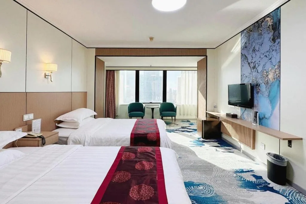 Bed in Dalian Bohai Pearl Hotel