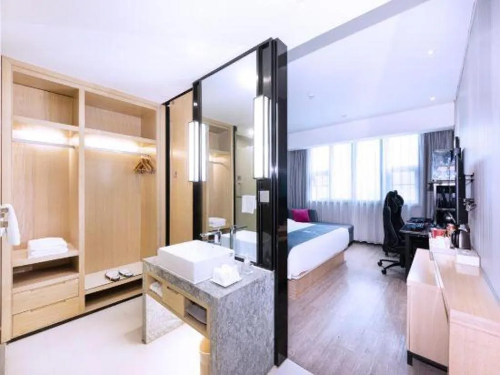 Bed in Echarm Hotel Nanning Nationalities Square Metro Station