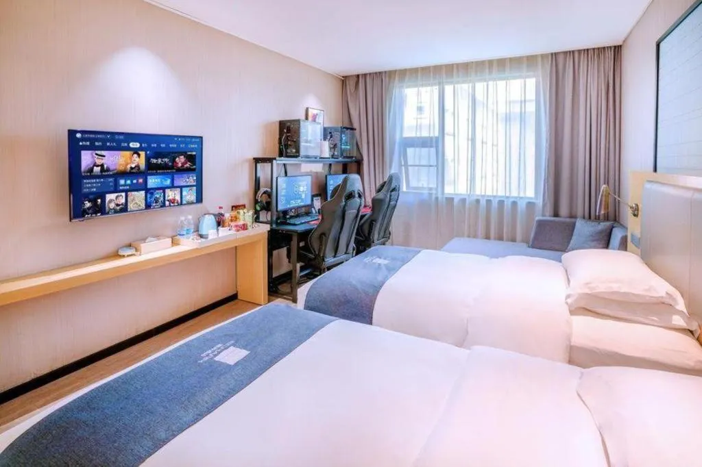 Bed in Echarm Hotel Nanning Nationalities Square Metro Station