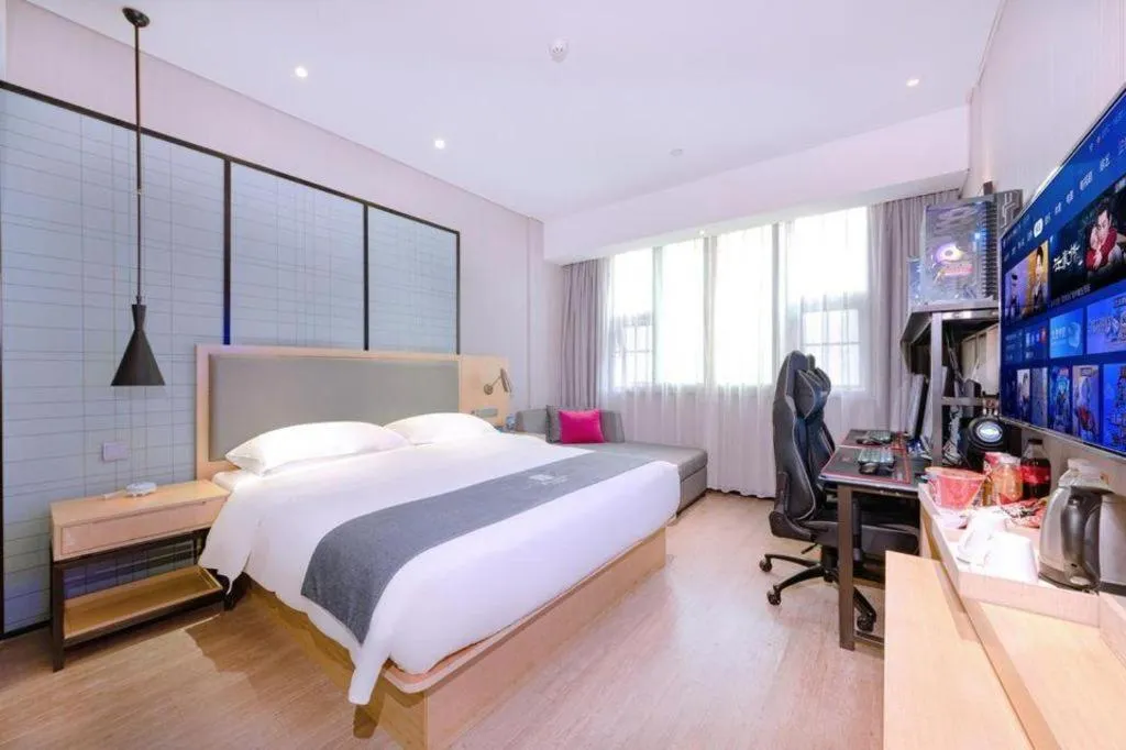 Bed in Echarm Hotel Nanning Nationalities Square Metro Station