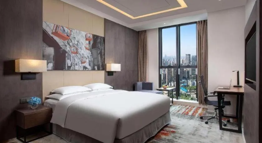 Bed in Ramada Encore by Wyndham Chongqing Yubei