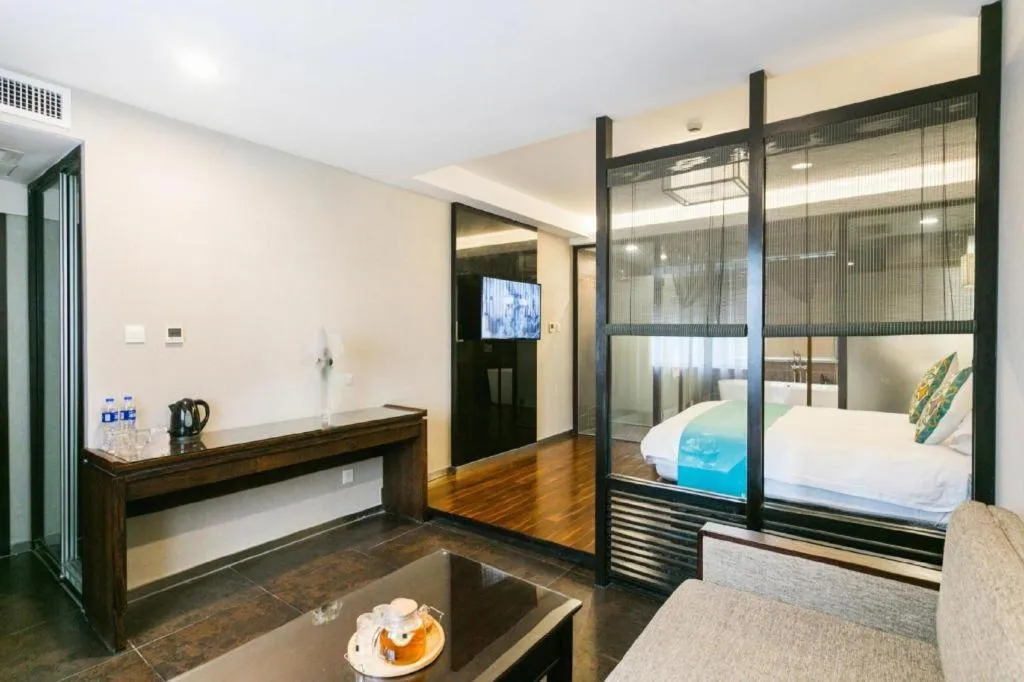 Bed in SSAW Boutique Hotel Shaoxing Ancient Town