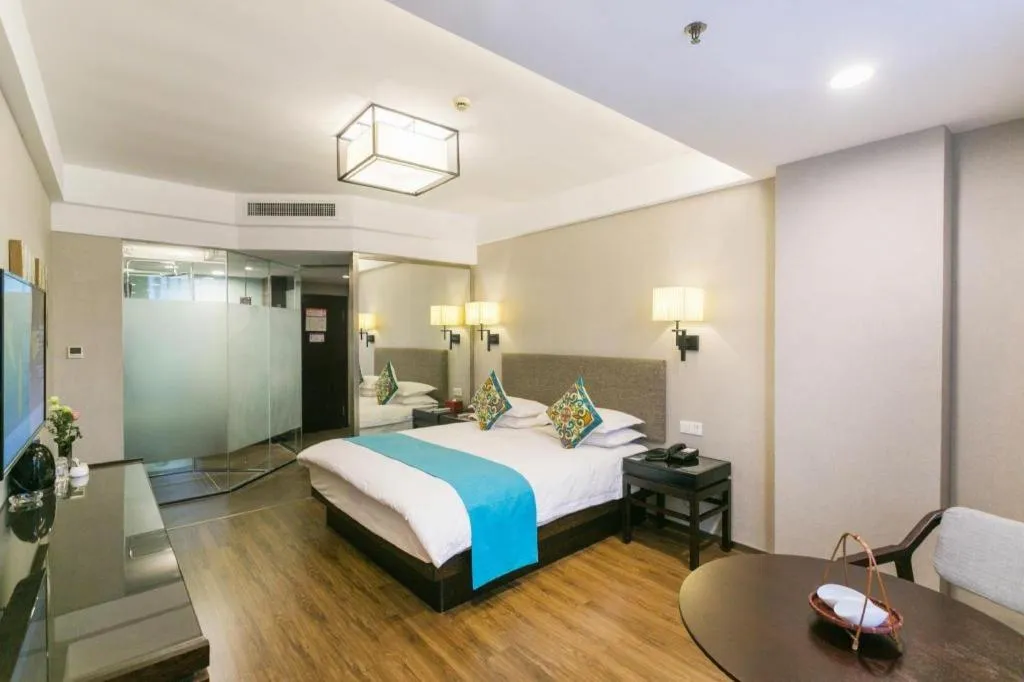 Bed in SSAW Boutique Hotel Shaoxing Ancient Town