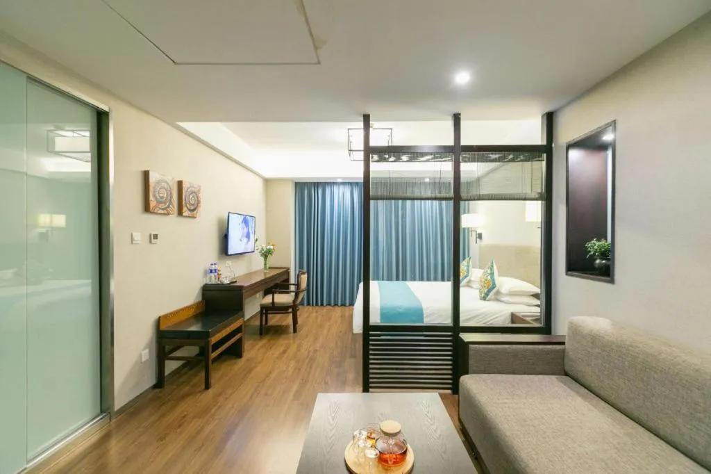 Bed in SSAW Boutique Hotel Shaoxing Ancient Town