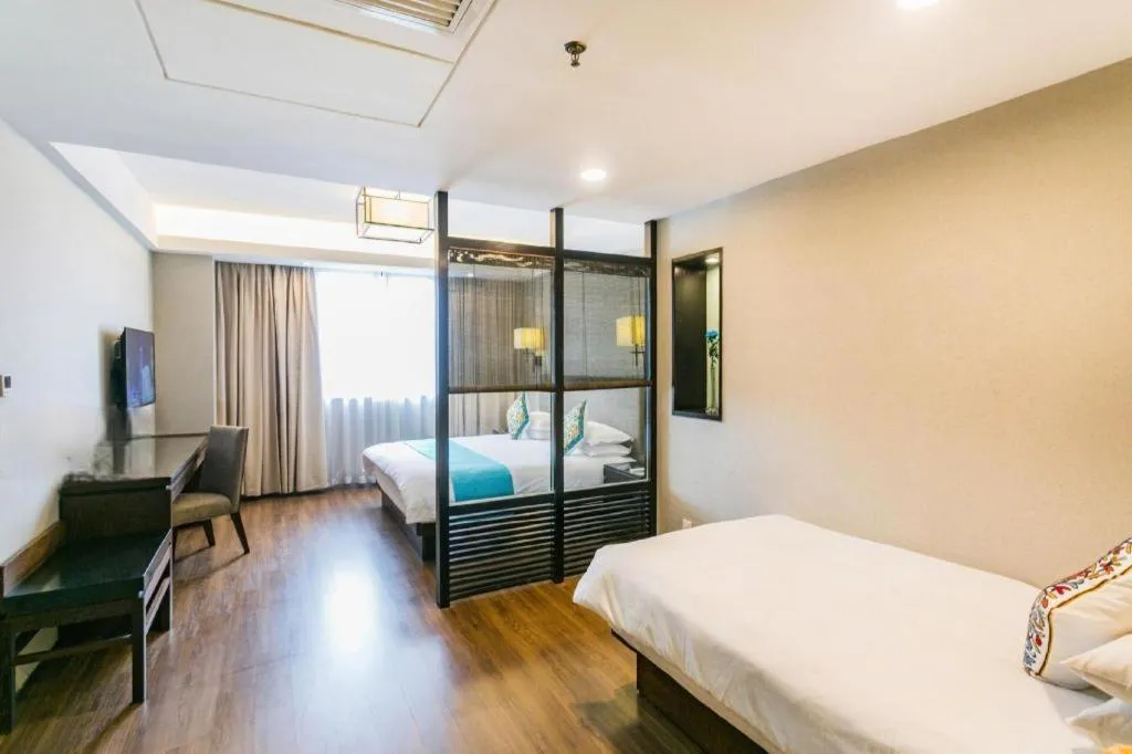 Bed in SSAW Boutique Hotel Shaoxing Ancient Town