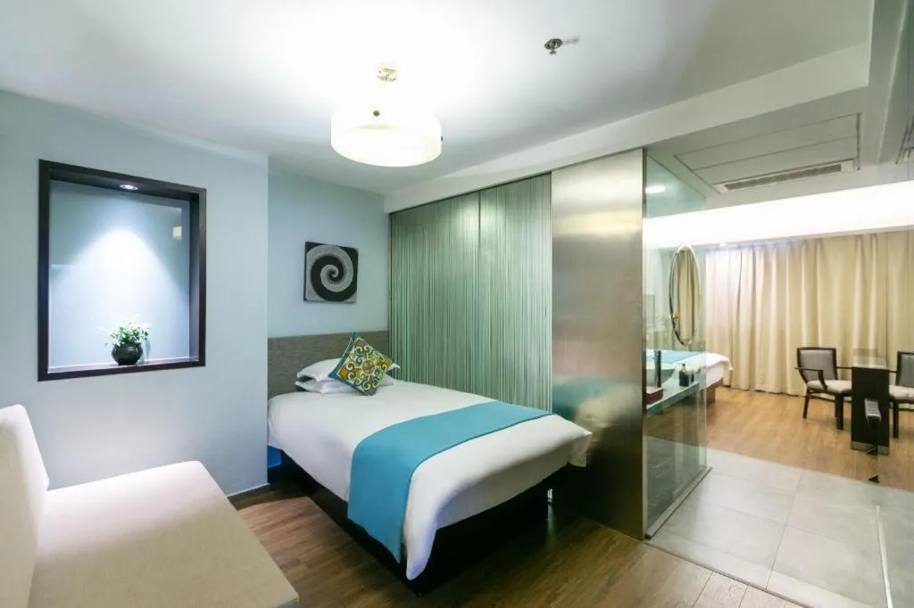 Bed in SSAW Boutique Hotel Shaoxing Ancient Town