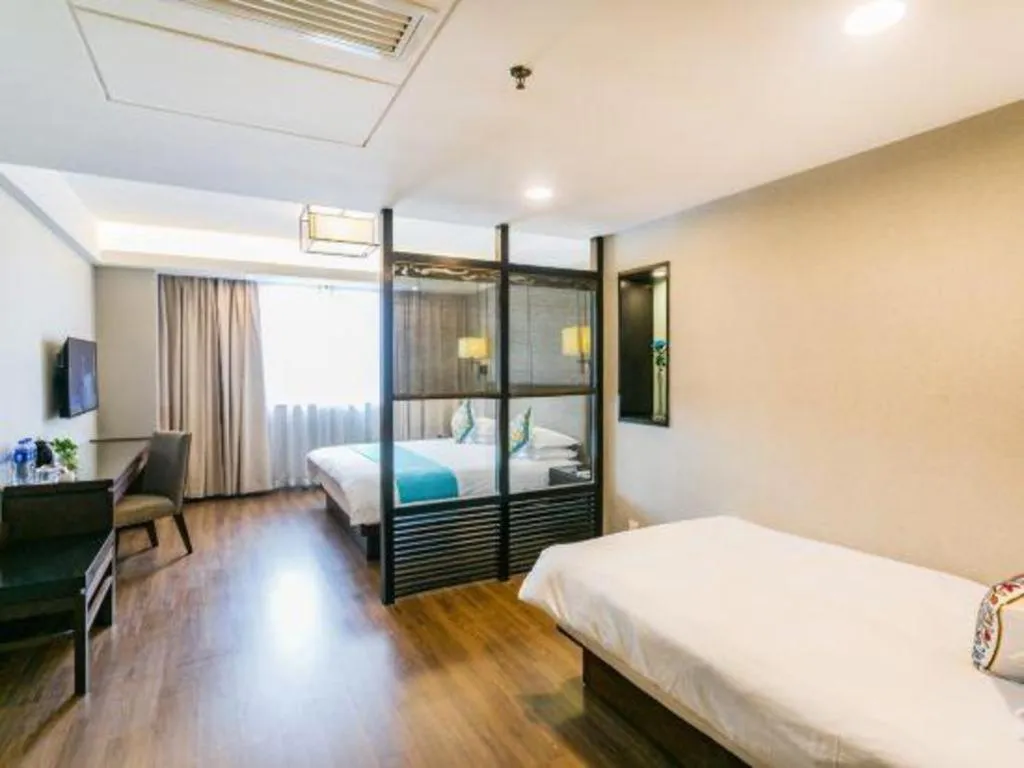 Bed in SSAW Boutique Hotel Shaoxing Ancient Town
