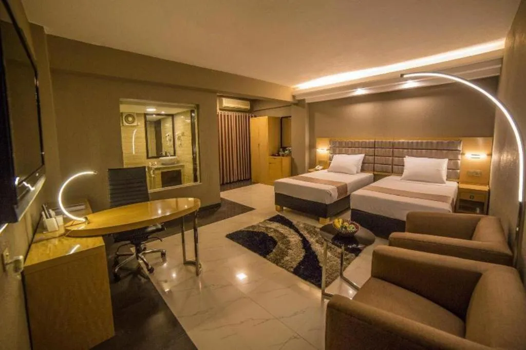 Bed in Hotel Castle Salam