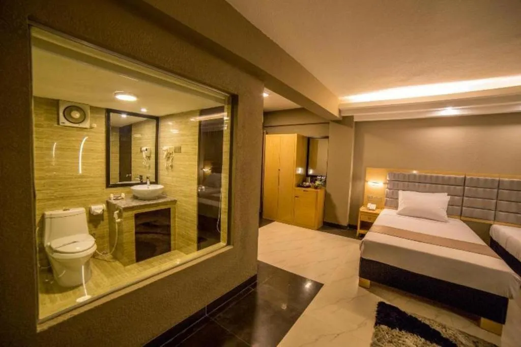 Bed in Hotel Castle Salam