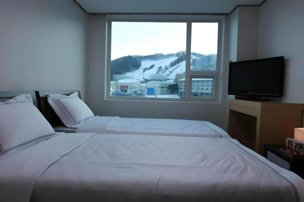 Bed in Pyeongchang the white view
