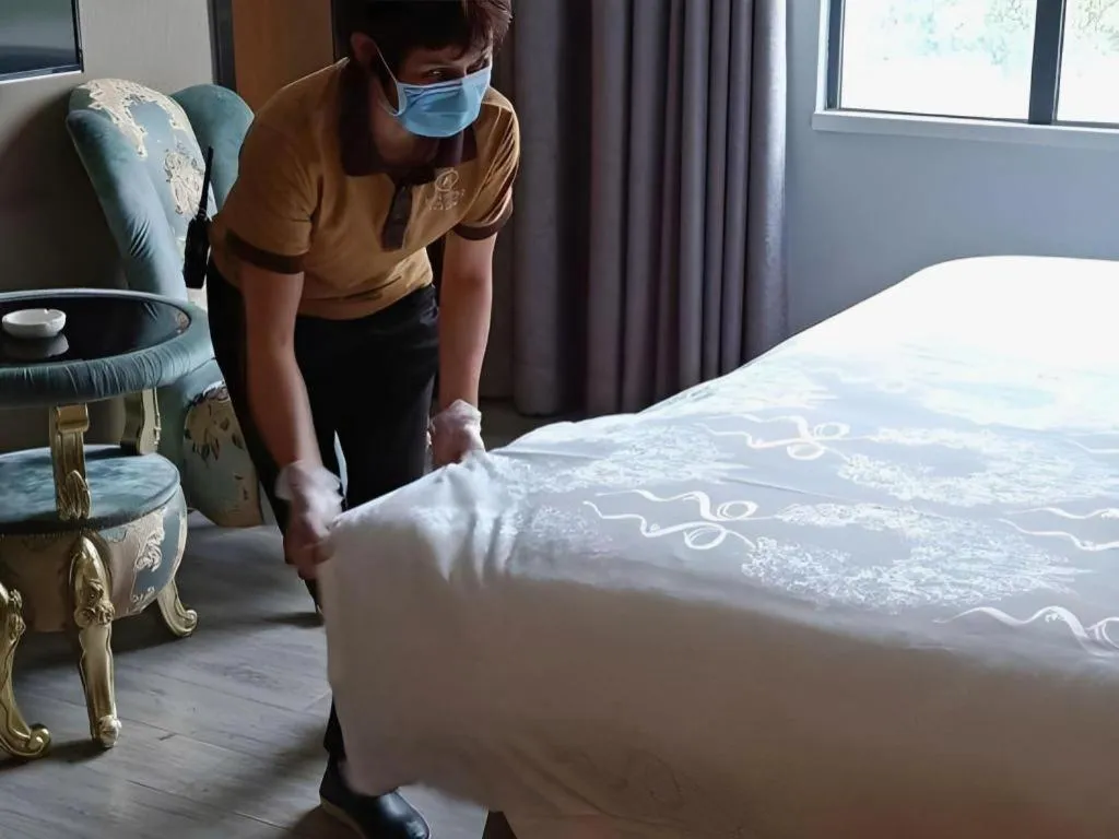 Bed in Hanyong Hotel Shenzhen International Exhibition Center