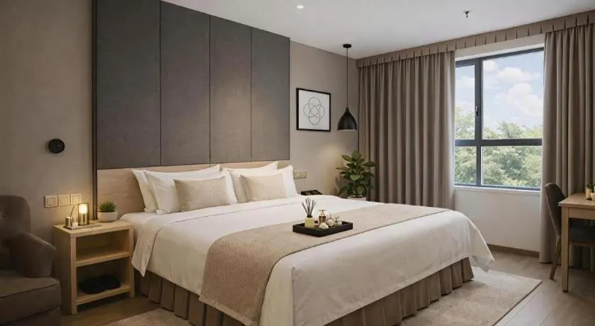 Bed in Hanyong Hotel Shenzhen International Exhibition Center