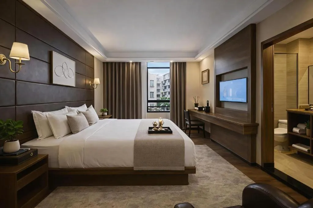 Bed in Hanyong Hotel Shenzhen International Exhibition Center