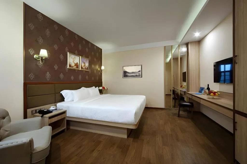 Bed in Hanyong Hotel Shenzhen International Exhibition Center