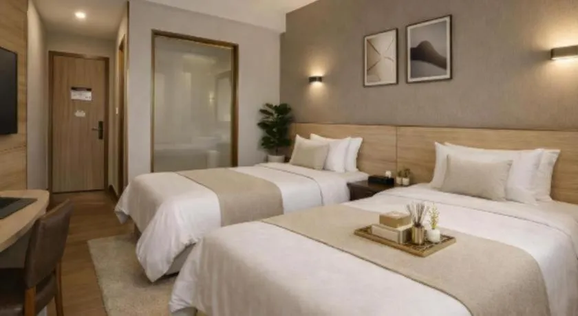 Bed in Hanyong Hotel Shenzhen International Exhibition Center