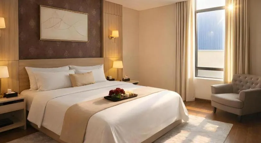 Bed in Hanyong Hotel Shenzhen International Exhibition Center