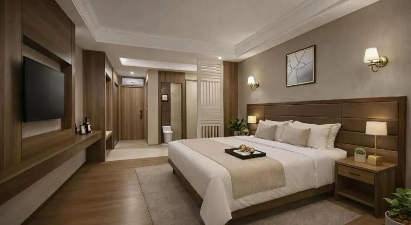 Bed in Hanyong Hotel Shenzhen International Exhibition Center