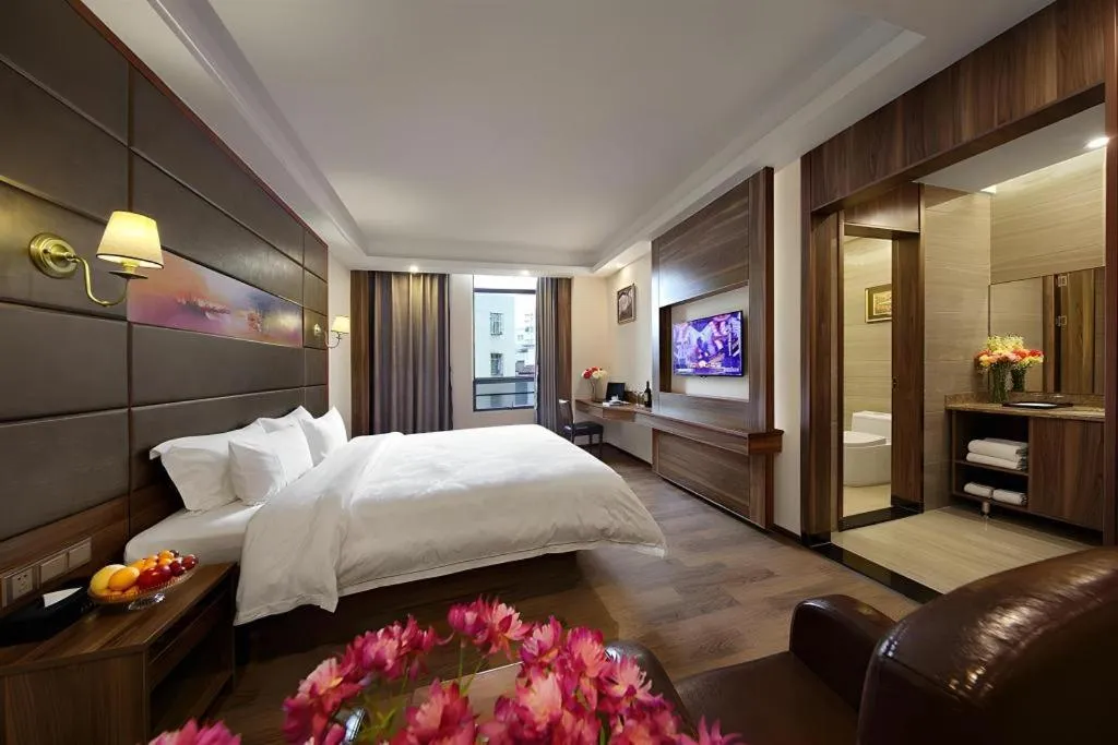 Bed in Hanyong Hotel Shenzhen International Exhibition Center