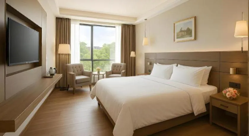 Bed in Hanyong Hotel Shenzhen International Exhibition Center