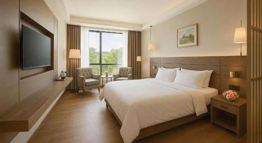 Bed in Hanyong Hotel Shenzhen International Exhibition Center